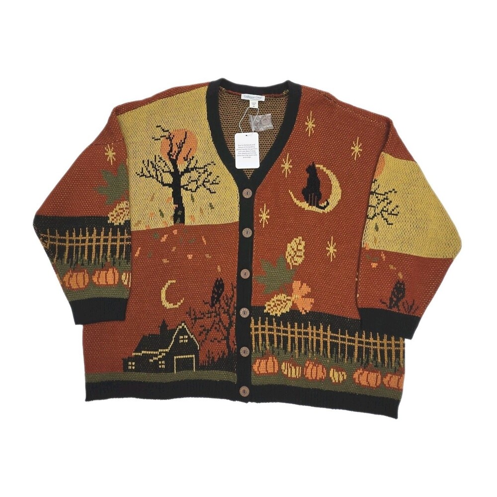 Coldwater Creek Sweater Cardigan Women Plus 3X Halloween Fall Grandmacore NEW